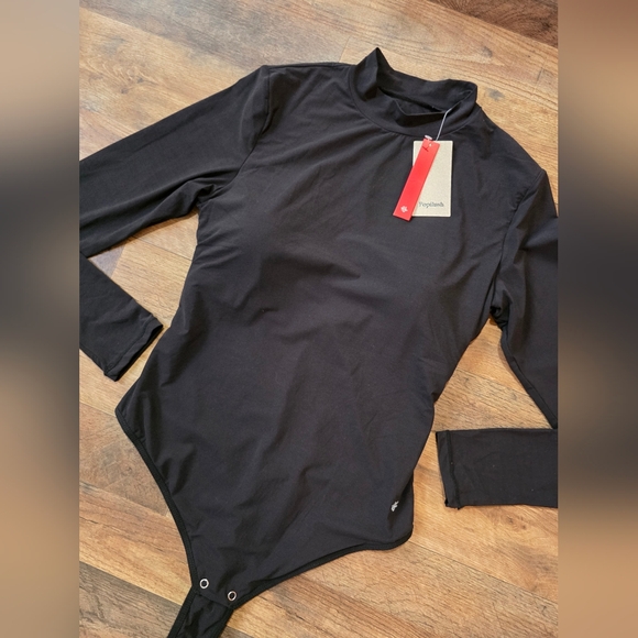 Popilush Women's Black Turtle Neck Shapewear Tummy Control Bodysuit Size Large - Picture 6 of 10